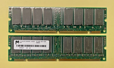 Micron 128MB SDRAM PC100 Module MT16LSDT1664AG-10CB4 - Image 1 of 2