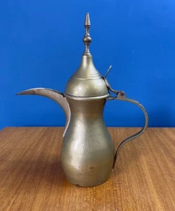 Vintage Middle Eastern Brass Coffee Pot - Picture 1 of 10