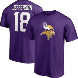 Fanatics Men's Justin Jefferson Minnesota Vikings Player Icon T-shirt Purple L - Picture 1 of 1