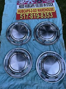 1971-78 Ford Pinto Mercury Bobcat Hubcaps 13” Set 4 Used Oem  Beautiful- Trailer - Picture 1 of 9