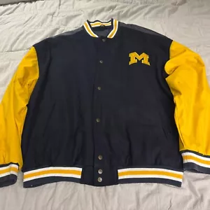 Michigan Wolverines Vintage Jacke, Gr. XXXL Steve and Barry's Maze and Blue - Bild 1 von 24