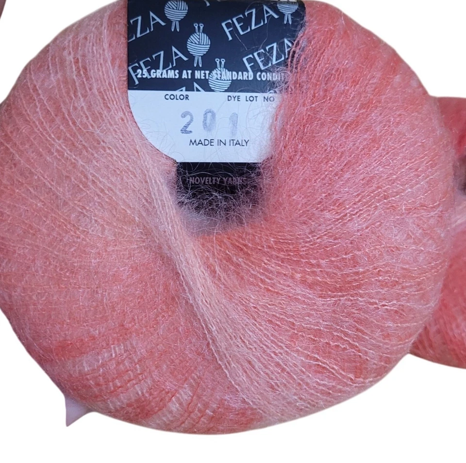 Feza Kid Mohair Color 201 Yarn Made in Italy Lot of 10 2750 yards Total - Image 1 of 4