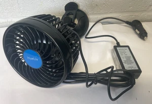 HueLiv 12V Auto KFZ Lüfter mit Saugnapf Stecker in Zigarettenanzünder - Gebraucht - Bild 1 von 6