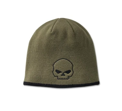 Harley-Davidson Willie G® Skull Knit Beanie - Green - 99411-24VM - Image 1 of 3