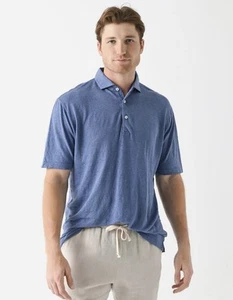 NWT Peter Millar Crown Crafted Greystone Linen Short Sleeve Polo Size Large $180 - Picture 1 of 12