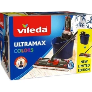Vileda ULTRAMAX 2in1 Bodenwischer Komplett Set, Wischmopp mit Stiel Blau NEU - Bild 1 von 2
