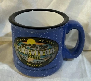 CBS Survivor Palau Kaffeebecher Keramik Blau Outwit Outlast Neu - Bild 1 von 4