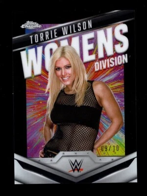 2025 TOPPS CHROME WWE WOMENS DIVISION BLACK REFRACTOR TORRIE WILSON 9/10 - Image 1 of 2