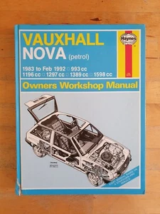 Vauxhall Nova (Petrol) Haynes Workshop Manual 1983-1992 - Picture 1 of 6