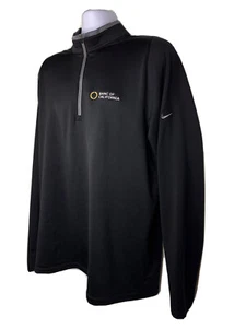 Nike Golf Men’s Dri Fit 1/4 Zip Pullover Jacket Banc Of California Large Black - Picture 1 of 8