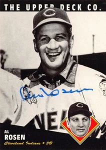 Al Rosen autographed Baseball Card 1994 Upper Deck #67 All Time Heroes BAT - Picture 1 of 2