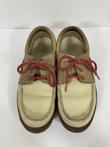 Timberland Men's 11 M Two Tone Leather Boat Shoes EUC 3 Eye BN4 - Picture 1 of 12