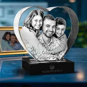 Gift Ideas, Father's Day Gift, Personalised Photo Gift, 3D Crystal - Same Day - Picture 1 of 9