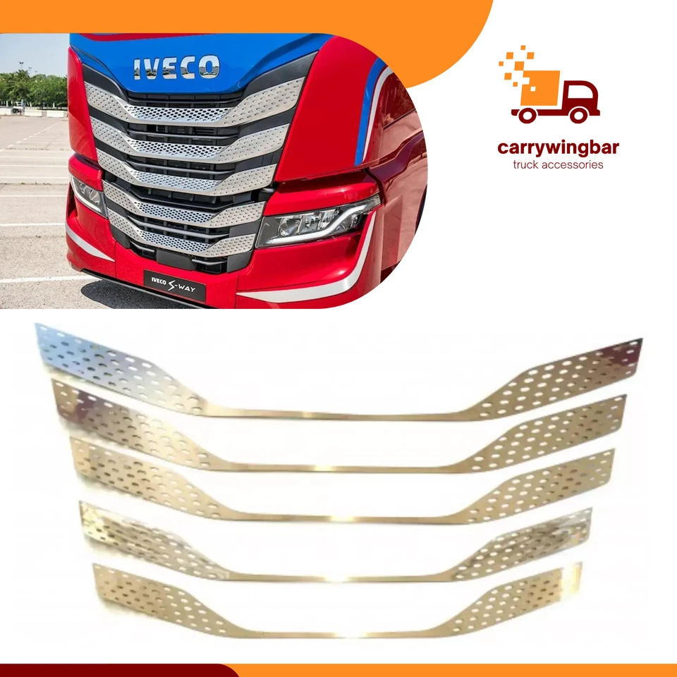 Parrilla delantera IVECO S-WAY cromada acero inoxidable 10 piezas Foto 1 de 3