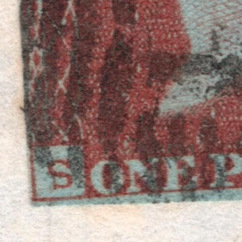 GB PENNY RED *INVERTED S* VARIETY 1d Plate 105 (SK) Cover  1851 Edinburgh V77a Cover