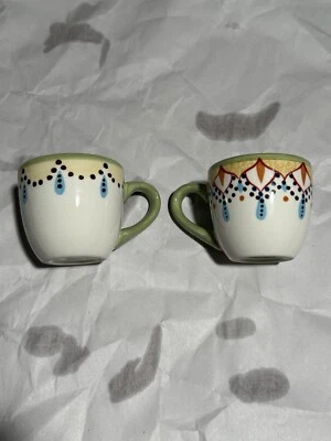 "Juego de 2 tazas Vida Eva Méndez para España Catalina 2,5"" pintadas a mano y hechas a mano" Foto 1 de 4