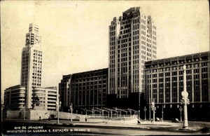 Rio de Janeiro Brasilien Brasil Postcard ~1920/30 Ministerio da Guerra Estação