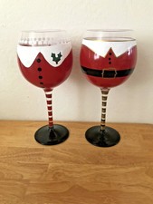 mr and mrs santa wine glasses