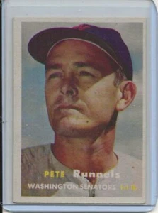 1957 Topps Baseball Card Pete Runnels Washington Senators Near Mint # 64 - Picture 1 of 2