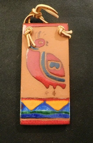 RED ROCK CANYON INTERP ASSN HANGING TILE WITH LEATHER WALL HANGING!  e372XTT Cover