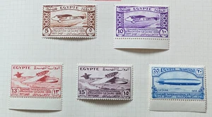 EGYPT 1933 Fine mint Int. Aviation Congress set, incl. Margins SG214/8 - Picture 1 of 1