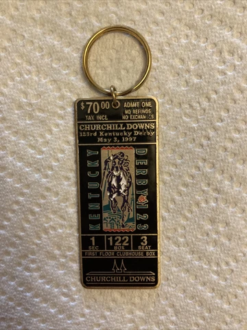 1997 123rd KENTUCKY DERBY Churchill Downs TICKET Keychain Cover