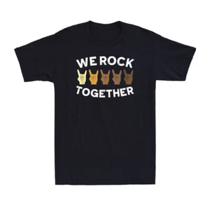 We Rock Together Rocker Skeleton Hand Rock And Roll Fans Vintage Men's T-Shirt - Picture 1 of 10