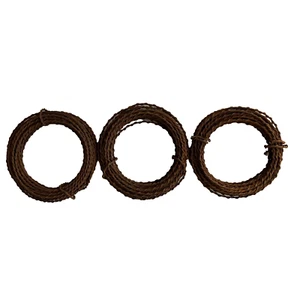 3 Rolls Coils Rusty Wire Tin Twisted 20 GA Gauge =45ft Primitive Craft Supplies - Picture 1 of 8