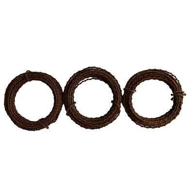 3 Rolls Coils Rusty Wire Tin Twisted 20 GA Gauge =45ft Primitive Craft Supplies - Image 1 of 4