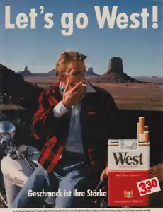 West Zigaretten - Reklame Werbeanzeige Original-Werbung 1984 (3) - Bild 1 von 1