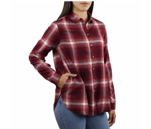 Ladies' Plaid Flannel Shirt Size Medium - Picture 1 of 2