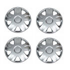 Universal Wheel Cover ABS Wheel Skins Set Hub Caps Silver 15'' -Set of 4