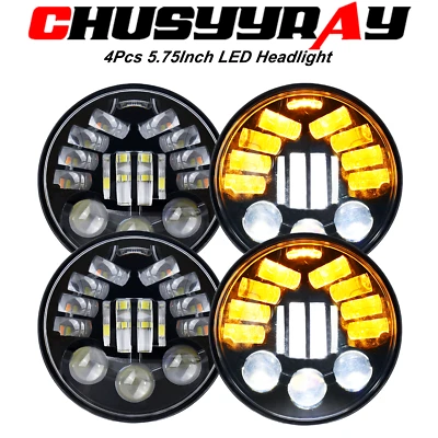 Faros LED de haz alto/bajo DRL de 5,75" 5-3/4 pulgadas 4 piezas para Dodge Coronet 1965-1974 Foto 1 de 4