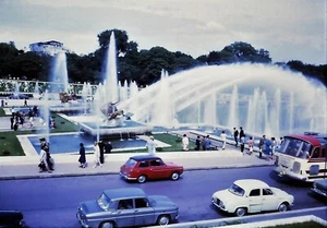 1950's Slide, Jardins du Trocadero Water Fountains, Vintage Cars, Paris, France  - Picture 1 of 1
