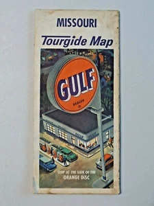 Vintage Golf Öl Reiseführer Karte Missouri gefaltete Papierkarte 1960 Volkszählung Info 7315 - Bild 1 von 4