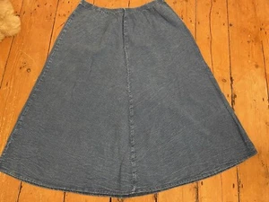 Orvis langer blauer Rock blau Kordel Gummizug Large - Bild 1 von 3