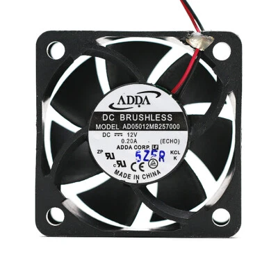 ADDA AD05012MB257000 12V 5CM 5025 0.20A Dual ball bearing cooling fan - Image 1 of 4