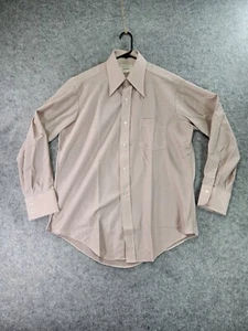 Vtg Towncraft Shirt Mens 16 Polyester Nylon Disco Collar MCM Atomic 60s 70s - Picture 1 of 6