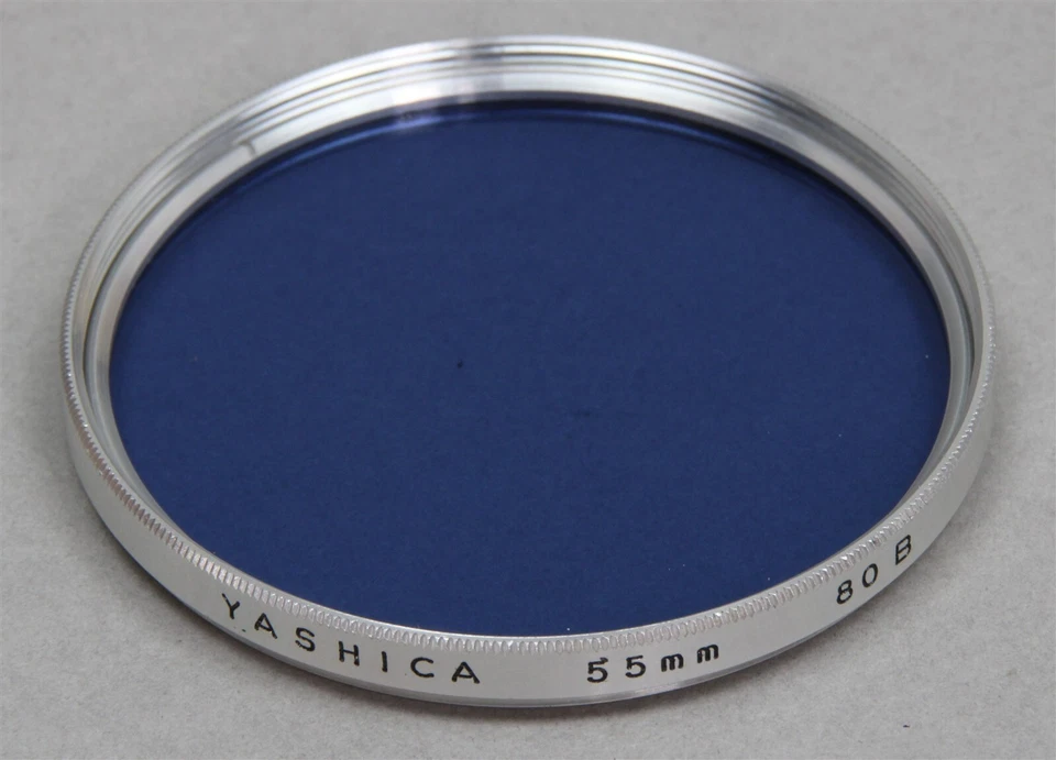 55mm Screw-In Filter YASHICA Wratten 80B Blue Color Correction Made in JAPAN - Image 1 of 1