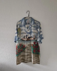 Luau Hawaiian Button Front Shirt Size L - Picture 1 of 9