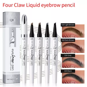 Waterproof Microblading Eyebrow Pen 4 Fork Tip Eyebrow Pencil 3D Tattoo Pencil # - Picture 1 of 19