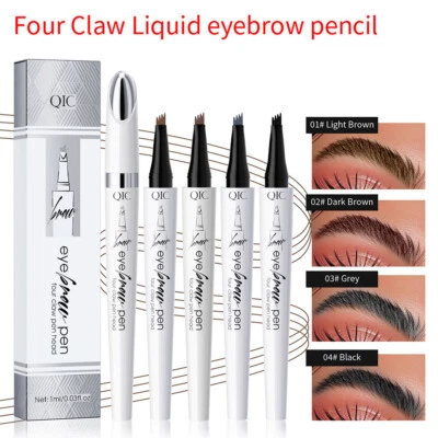 Waterproof Microblading Eyebrow Pen 4 Fork Tip Eyebrow Pencil 3D Tattoo Pencil * - Image 1 of 4