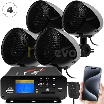 Sistema de Audio Altavoces Estéreo Polaris 1000W Amp Bluetooth Impermeable ATV UTV RZR Foto 1 de 4