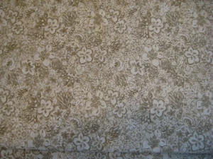 by the yard Fabric Blank Textiles Beige tan floral quilting sewing cotton 2001 - Picture 1 of 2