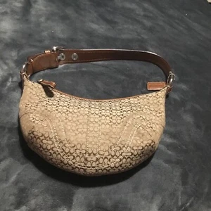 Klassische Coach Hobo-Tasche mit Schnallenriemen Monogramm Jacquard Canvas - Bild 1 von 11
