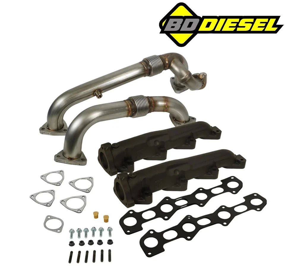 Kit de colector de escape y tubo ascendente diésel BD para 08-10 Ford 6,4 L Powerstroke 1041484 Foto 1 de 4