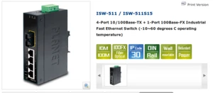 Planet Networking SWITCH Industrial PoE mod.ISW-511 - Imagen 1 de 9