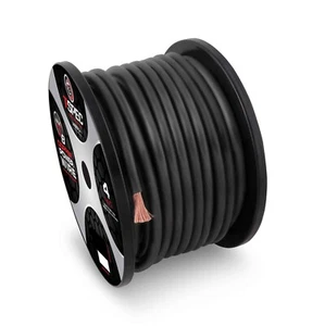 T-Spec V8GT10BK-50 v8GT Marine Grade Red 1/0 AWG 50FT Black OFC Power Wire - Picture 1 of 1