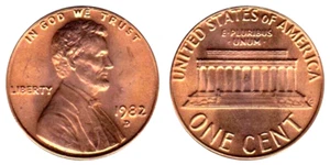 1982 D Large Date Cooper Lincoln Memorial Cent Penny Uncirculated - Picture 1 of 1