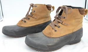 "SOREL" Herren Gr. 9 "Ankeny" wasserdicht Leder Gummi geschnürt Arbeit Winterstiefel - Bild 1 von 4